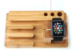 Bamboo Stand for Apple Watch and iPhone