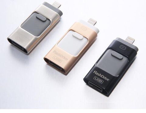 3 in 1 Flash Drive for iPhones - Smartphones - PCs