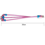 Accessories - 20cm 3 In1 Braided Flat USB Cable