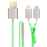 Accessories - 2in1 Zipper IPhone 6/5&Android Phone USB Cable