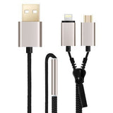 Accessories - 2in1 Zipper IPhone 6/5&Android Phone USB Cable