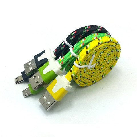 Accessories - 2M Braided Weave Noodle Cable For IPhone 5 | 5c | 5s | 6 | 6plus | Ios 8