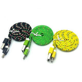 Accessories - 2M Braided Weave Noodle Cable For IPhone 5 | 5c | 5s | 6 | 6plus | Ios 8