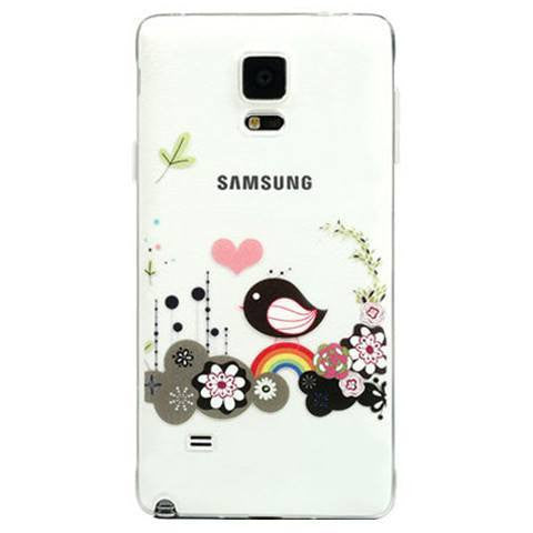 Accessories - TPU Flower Clear Case For Samsung Note 4