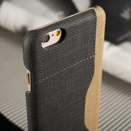 Electronics - Canvas Card Holder On Back Cover For IPhone 6S