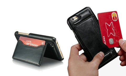 Electronics - Ultra Slim PU Leather Wallet Case For Iphone 6s And 6 Plus With Creditcard Slot & Stand