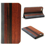 Electronics - Wood Real PU Leather Case For IPhone 6